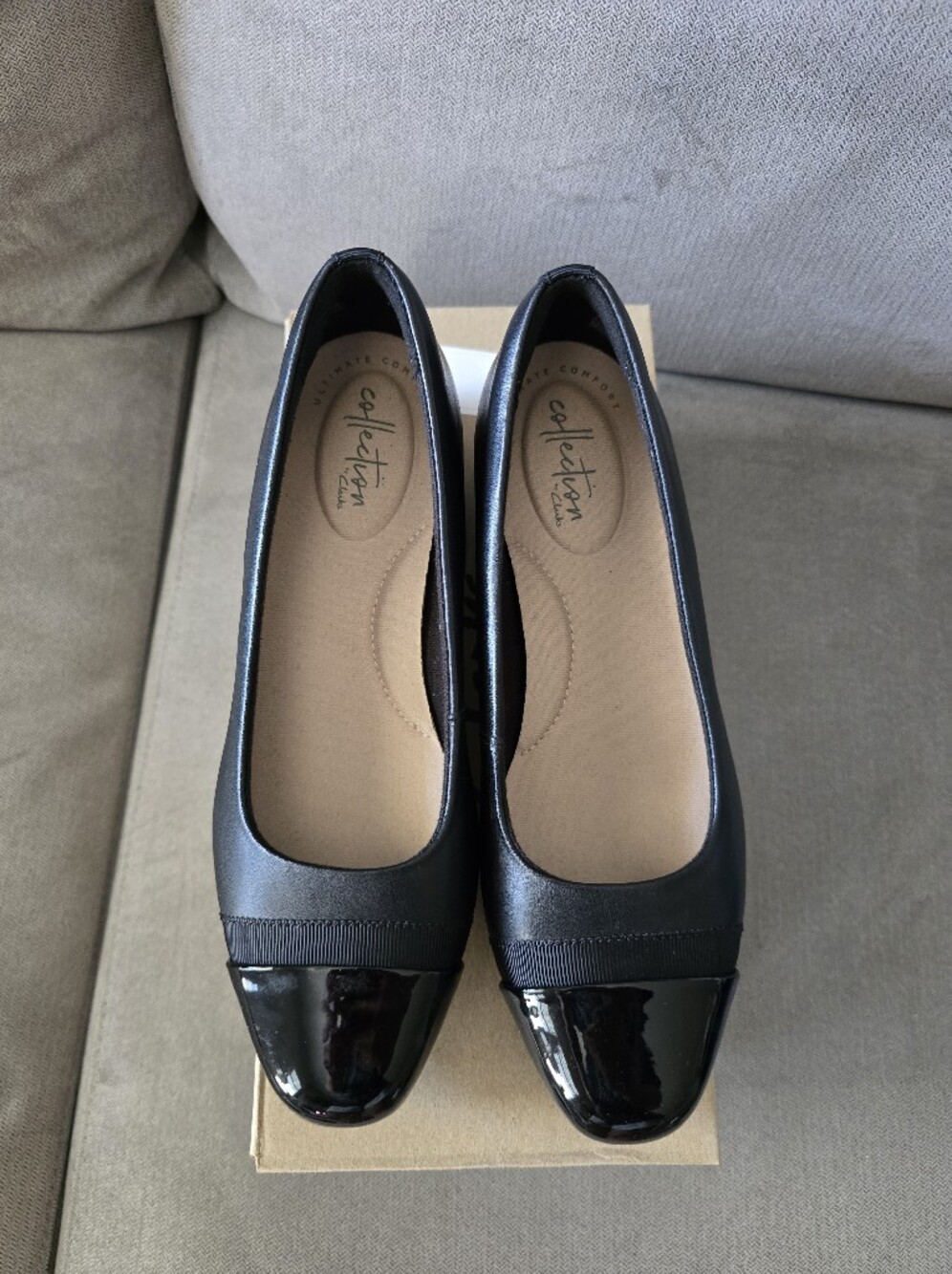 NIB Clarks Juliet Monte Women's Black Flats - Women's 7